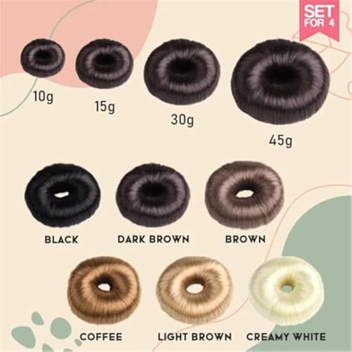 ECIF Hair Donut Bun Maker – Synthetic Hair Bun Shaper Tool for Women & Girls – Easy Chignon Hairstyle Accessory (darkbrown, 15gm) - Image 4